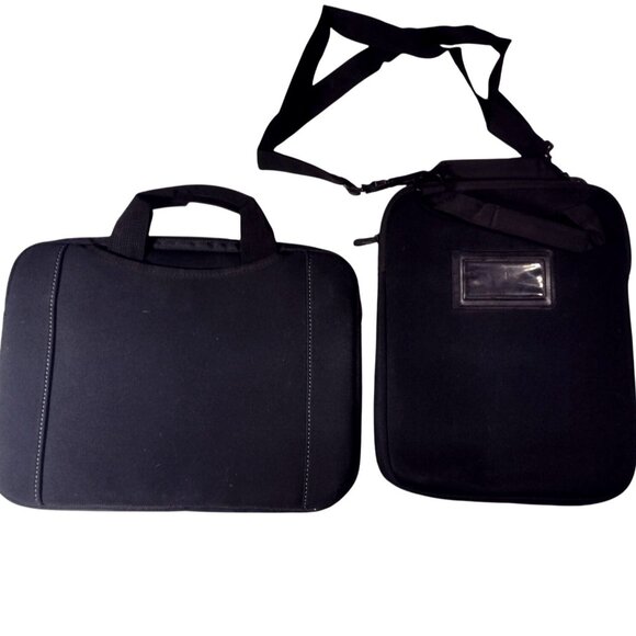 Targus Black Laptop Tablet Bags Set With Handles & Shoulder Strap Crossbody - Picture 5 of 11